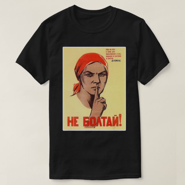 Reden Sie nicht über Poster der sowjetischen Gewer T-Shirt (Design vorne)