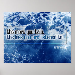 Reden Sie weniger inspirierendes Poster