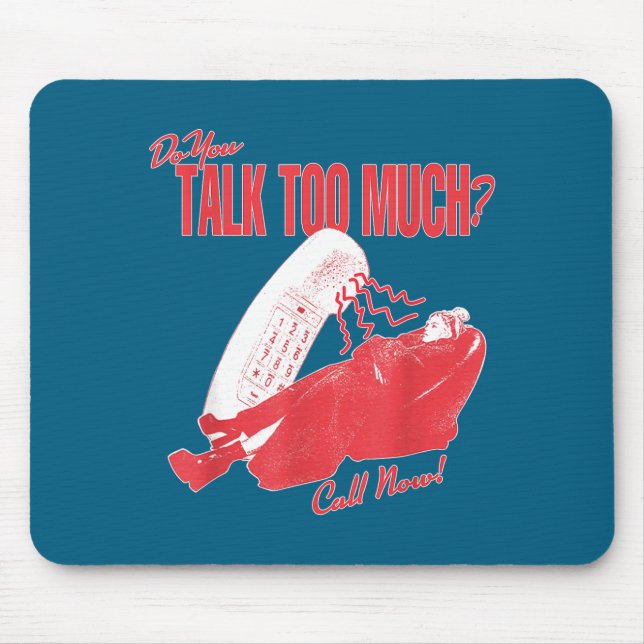Reden Sie zu viel Rene Rap Mousepad (Vorne)