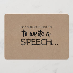 Reden - Vorschlag für einen lustigen Trauzeuge Einladung