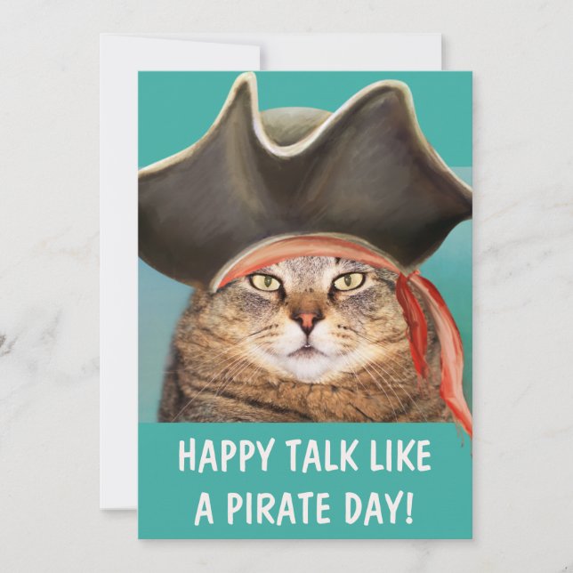 Reden wie ein Piratenfunny Cat (Vorderseite)