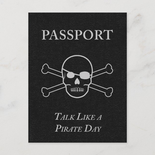 reden wie ein Piratenpass Postkarte (Vorderseite)