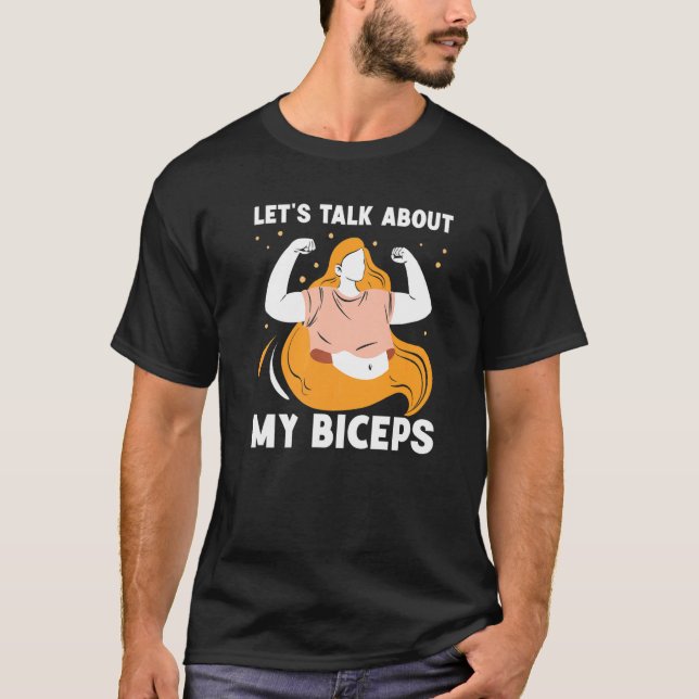 Reden wir über meine Biceps Girl Mama Curl Redewen T-Shirt (Vorderseite)