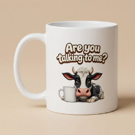 Redest du mit mir? Lustige Kuh Kaffeetasse