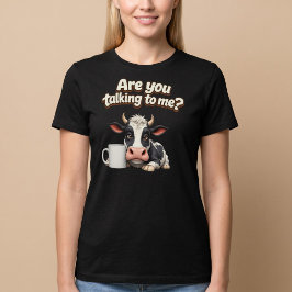 Redest du mit mir? Lustiger Kuh-Kaffee T-Shirt