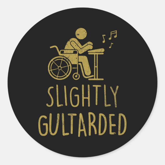 Redewendungen für Rollstuhlfahrer1 Behinderung Awa Runder Aufkleber (Vorderseite)