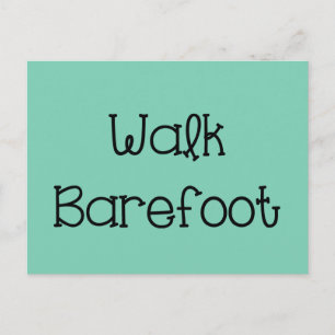 Redewendungen zu Fuß Barefoot Postkarte