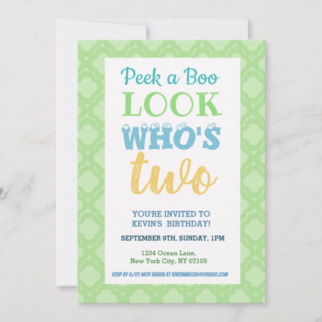 Redewendungen zum 2. Geburtstag Einladung (Vorderseite)