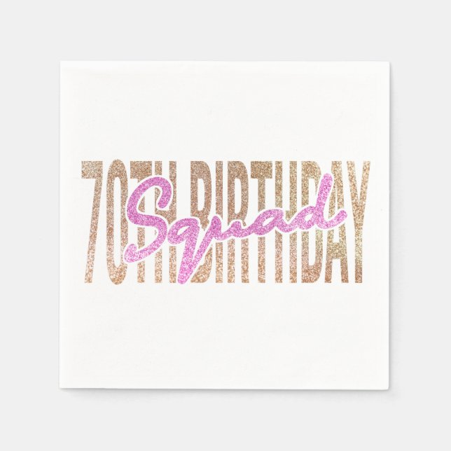 Redewendungen zum 70. Geburtstag Serviette (Vorderseite)