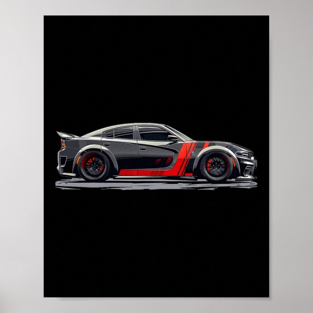 Redeye Dod Srt Cat Muskenkraftwagenheber Bred Hell Poster (Vorne)