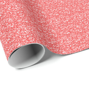RedFaux Glitzer und Glitzern Geschenkpapier