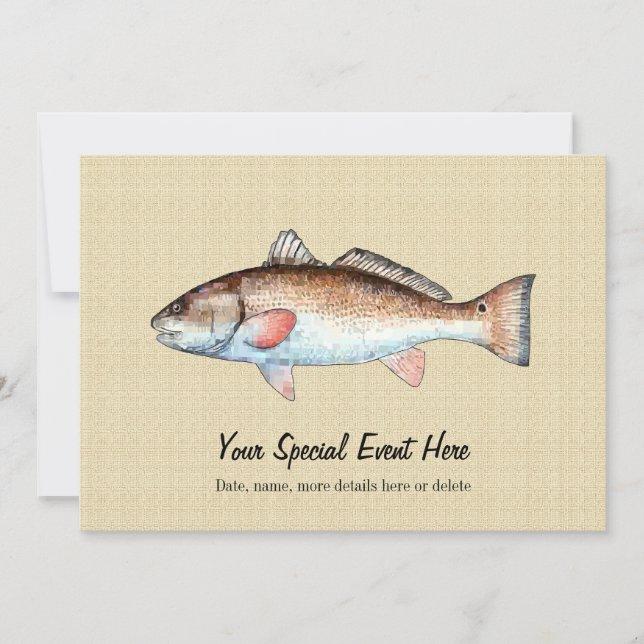 Redfish Event-Party Einladungen (Vorderseite)