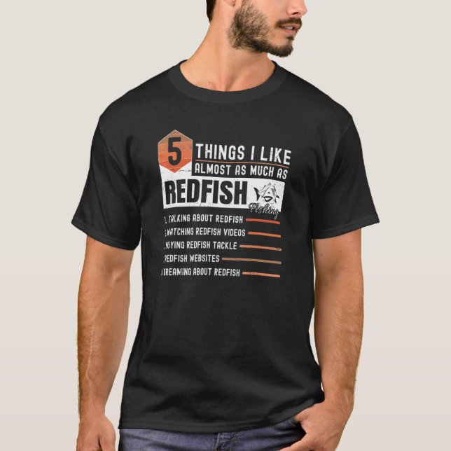 Redfish Fishing Jokes Redfish Artwork Q T-Shirt (Vorderseite)