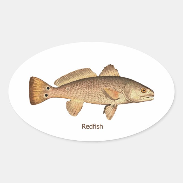 Redfish Logo Ovaler Aufkleber (Vorderseite)