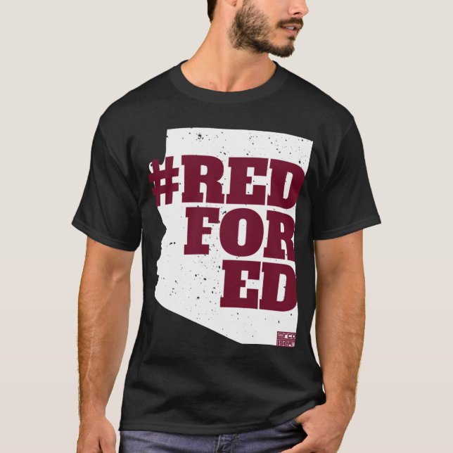 REDFORED Arizona Teacher Protest Campaign Educator T-Shirt (Vorderseite)