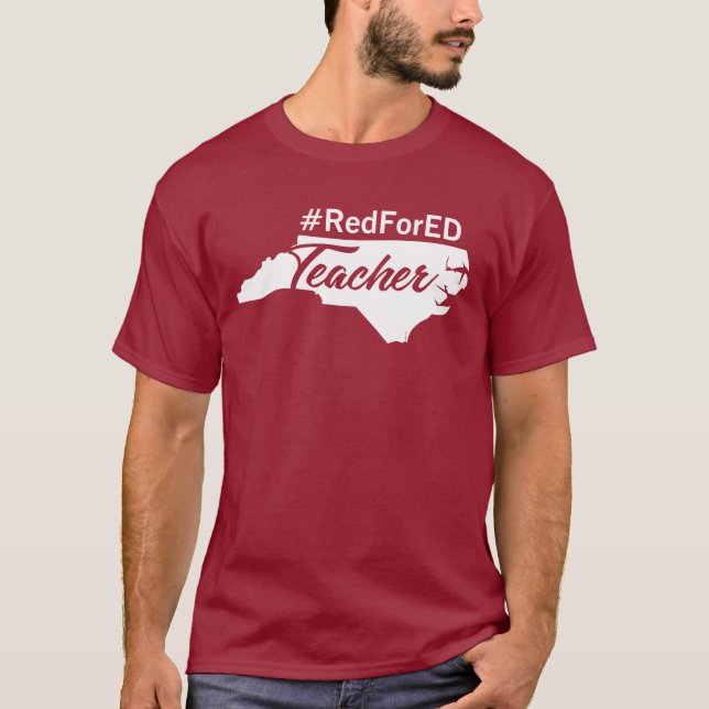 #RedForEd Nord-CarolinaShirt NC-Lehrer-Respekt T-Shirt (Vorderseite)