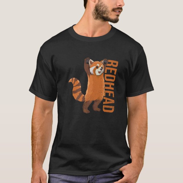 Redhead-Angebot für ein rotes Panda T-Shirt (Vorderseite)