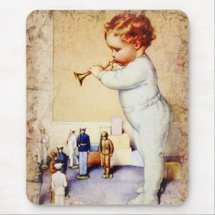 Redhead-Baby-durchbrennenhorn zu den Soldaten Mousepad