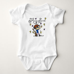 Redhead Boy Rock Star Baby Strampler