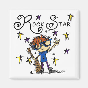 Redhead Boy Rock Star Magnet