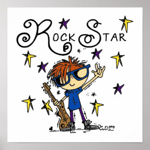 Redhead Boy Rock Star Poster
