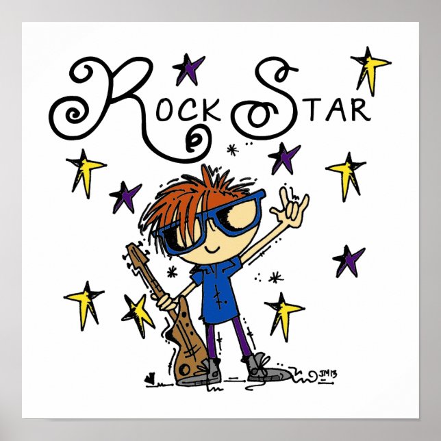 Redhead Boy Rock Star Poster (Vorne)