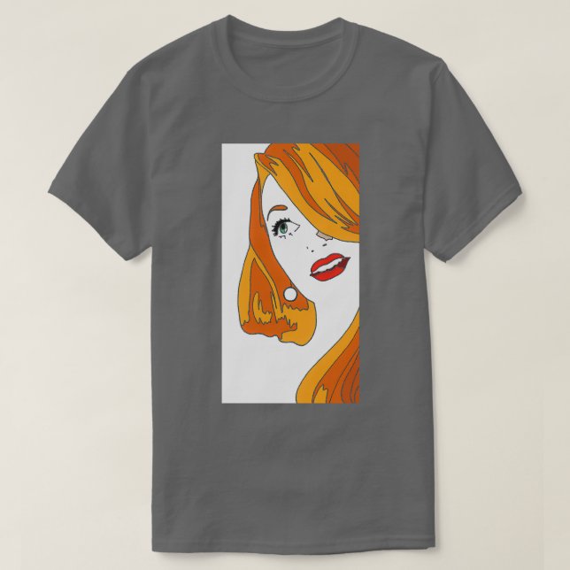Redhead-Cartoon T-Shirt (Design vorne)