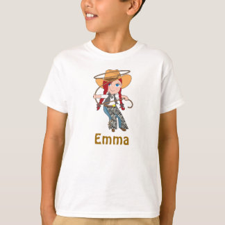 Redhead-Cowgirl-Shirt mit Namen T-Shirt