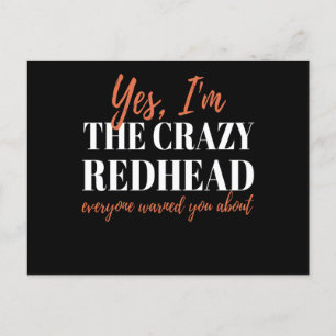Redhead Crazy Redhead Mc1r Red Hair Postkarte