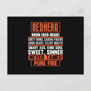 Redhead Definition Niedlich Red Hair Girls Frauen Postkarte