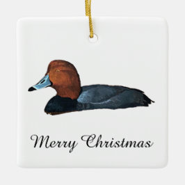 Redhead Duck Keramikornament