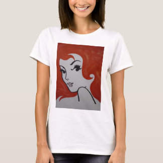 Redhead-Farbe Pippi Rückseite T-Shirt