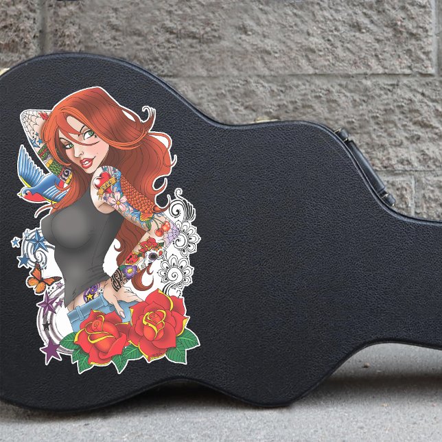 Redhead Frau Tattoos Aufkleber (Von Creator hochgeladen)