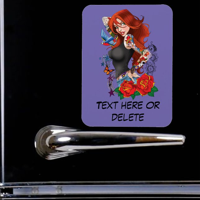 Redhead Frau Tattoos Magnet (Von Creator hochgeladen)