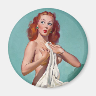 Redhead-geduldiges Button oben Magnet
