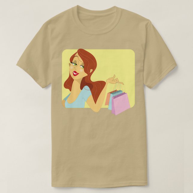 Redhead Girl beim Einkaufen T-Shirt