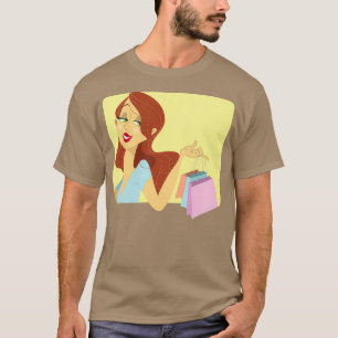 Redhead Girl beim Einkaufen T-Shirt
