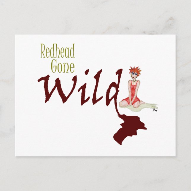 Redhead Gone Wild Postkarte (Vorderseite)