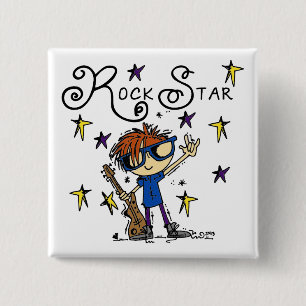 Redhead-Jungen-Rockstar Button