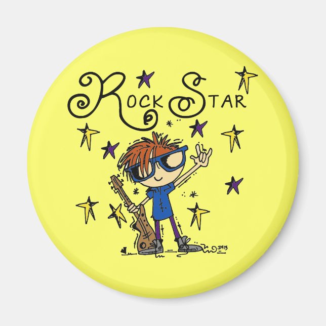 Redhead-Jungen-Rockstar Magnet (Vorne)