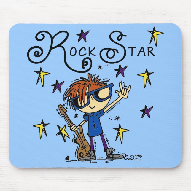 Redhead-Jungen-Rockstar Mousepad (Vorne)