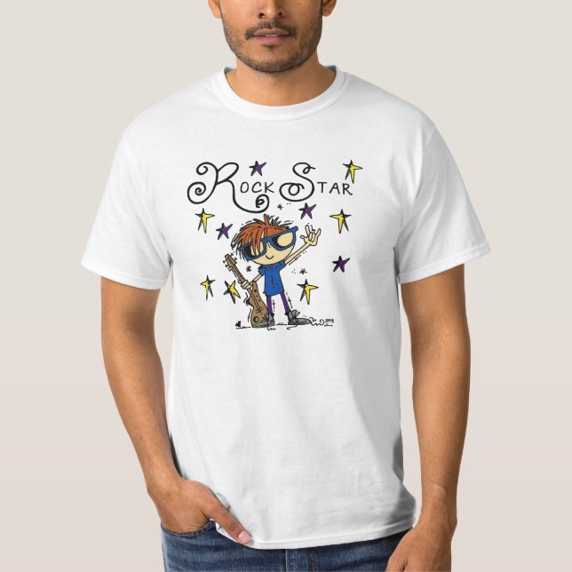 Redhead-Jungen-Rockstar T-Shirt (Vorderseite)
