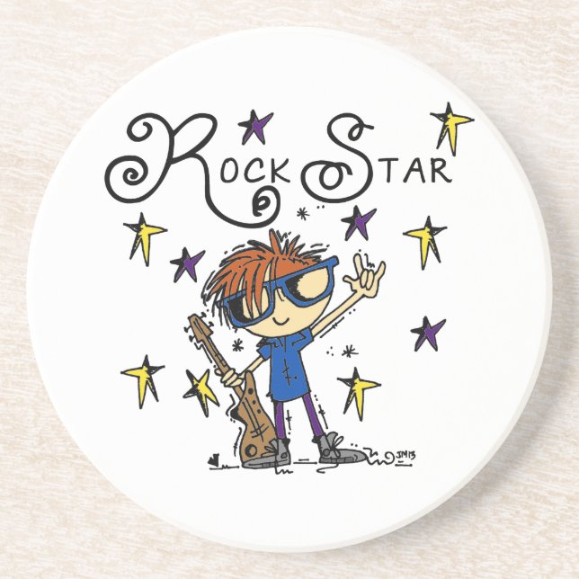 Redhead-Jungen-Rockstar Untersetzer (Vorne)