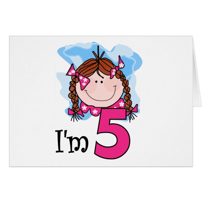 Redhead-Mädchen bin ich fünf (Vorderseite (Horizontal))