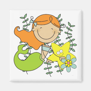 Redhead-Meerjungfrau Magnet