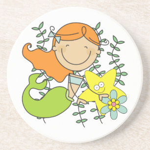 Redhead-Meerjungfrau Sandstein Untersetzer