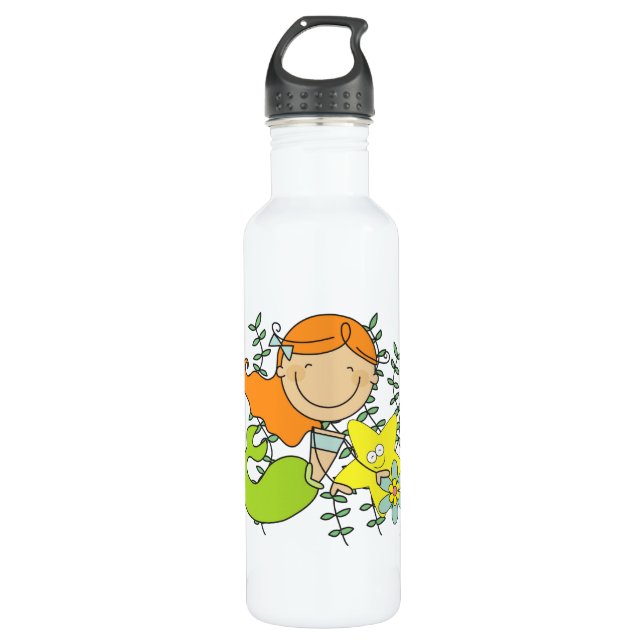 Redhead-Meerjungfrau Trinkflasche (Vorderseite)