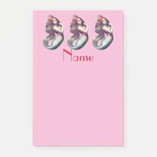 Redhead Mermaid Beauty Thunder_Cove Post-it Klebezettel