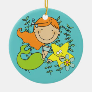 Redhead Mermaid Keramikornament