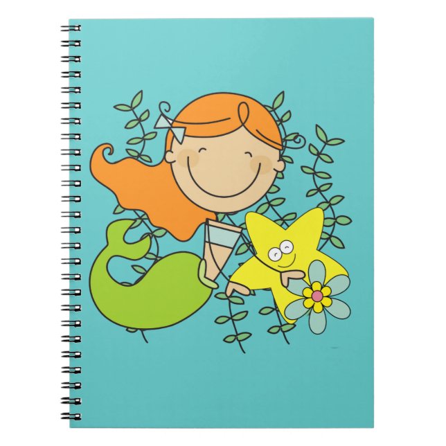 Redhead Mermaid Notizblock (Vorderseite)